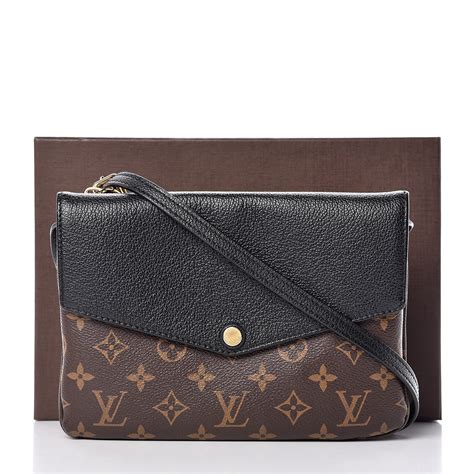 louis vuitton monogram twice pochette noir black